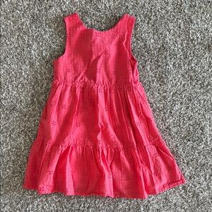 Cat & Jack Coral Tiered Eyelet Sundress